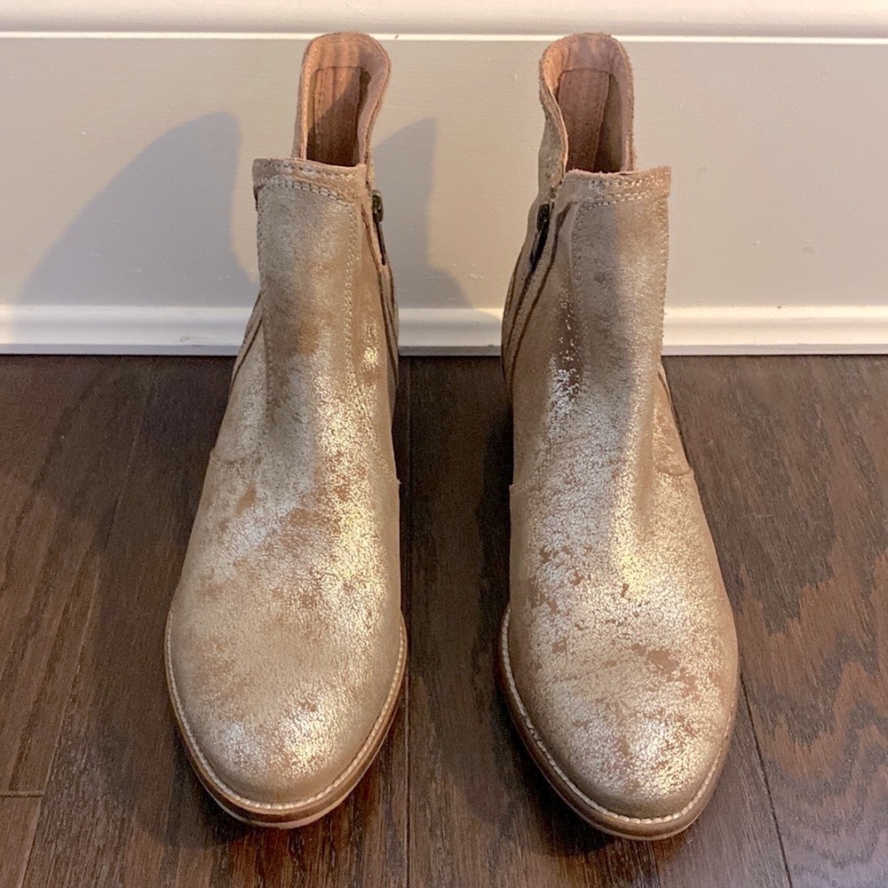 Gold Booties - Seychelles worn once